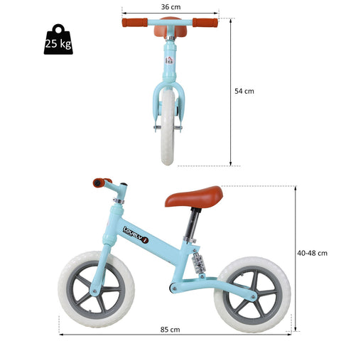 Rootz Children's Balance Bike - Blue - Pp, Metal, Eva - 33.46 cm x 14.17 cm x 21.25 cm
