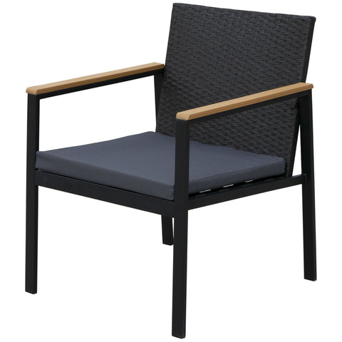 Rootz Garden Furniture - Black, Gray - Metal, Polyester, Glass - 22.83 cm x 25.98 cm x 29.52 cm