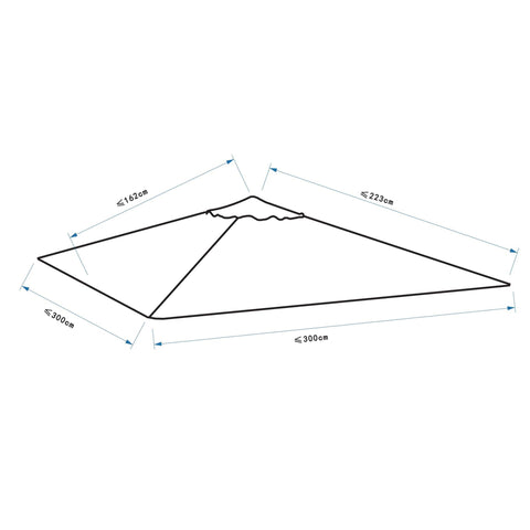 Rootz Pavilion Dak - Oranje - Polyester - 118,11 cm x 118,11 cm x cm