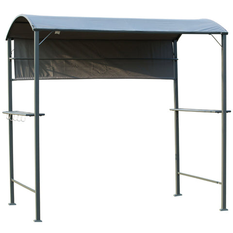 Rootz Grill Pavilion BBQ - Black, Gray - Metal, Polyester - 85.82 cm x 54.33 cm x 85.04 cm