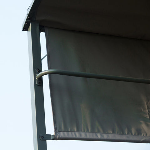 Rootz Grill Pavilion BBQ - Black, Gray - Metal, Polyester - 85.82 cm x 54.33 cm x 85.04 cm