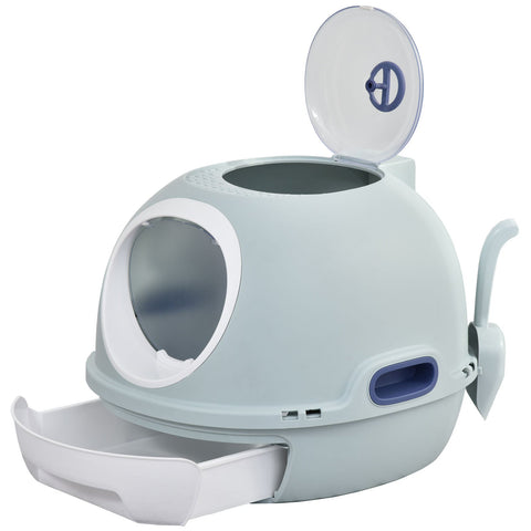 Rootz Litter Box - Blue - Pp, Abs - 18.5 cm x 21.65 cm x 17.32 cm