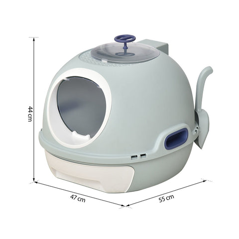 Rootz Litter Box - Blue - Pp, Abs - 18.5 cm x 21.65 cm x 17.32 cm