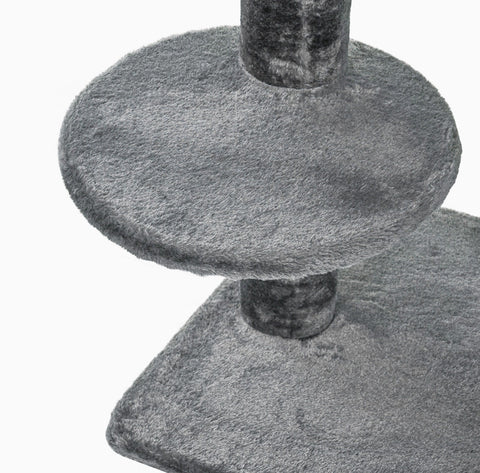 Rootz Scratching Post - Gray - Chipboard, Sisal, Fiannel - 21.65 cm x 17.71 cm x 94.48 cm