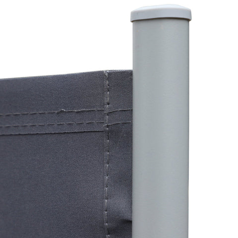 Rootz Doppelseitiger Baldachin-Sichtschutz – Grau – Polyester, Metall – 236,22 cm x 70,86 cm
