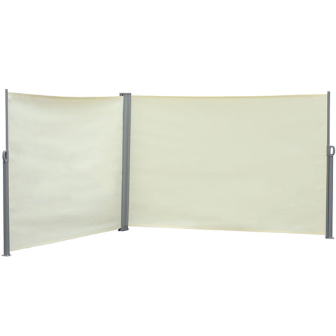Rootz Doppelseitiger Luifel-Sichtschutz – Creme – Polyester, Metall – 236,22 cm x 70,86 cm