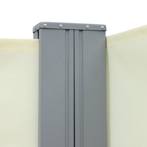 Rootz Double Side Luifel Privacy Screen - Crème - Polyester, Metaal - 236,22 cm x cm x 70,86 cm