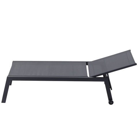 Rootz Lounger Garden – Grau – Aluminium, Netz – 66,53 cm x 25,59 cm x 40,15 cm