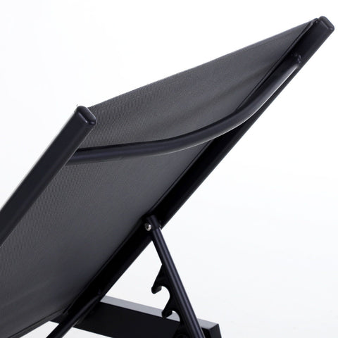 Rootz Lounger Garden – Grau – Aluminium, Netz – 66,53 cm x 25,59 cm x 40,15 cm