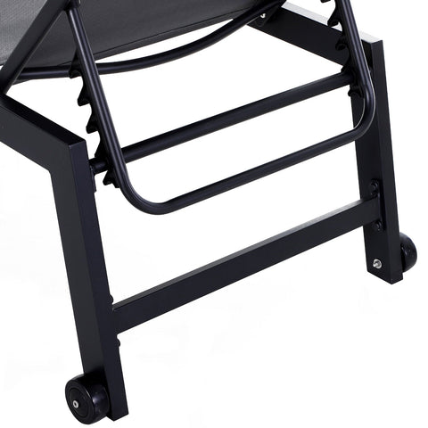 Rootz Lounger Garden – Grau – Aluminium, Netz – 66,53 cm x 25,59 cm x 40,15 cm