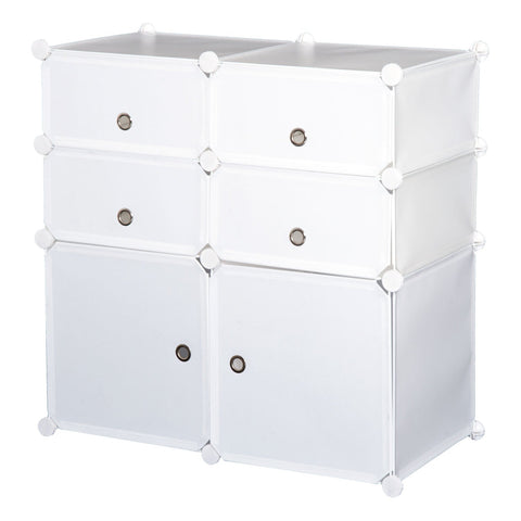 Rootz Cabinet Wardrobe - White - Steel, Plastic - 29.52 cm x 14.56 cm x 28.74 cm