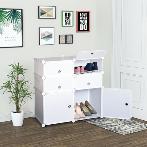 Rootz Cabinet Wardrobe - White - Steel, Plastic - 29.52 cm x 14.56 cm x 28.74 cm