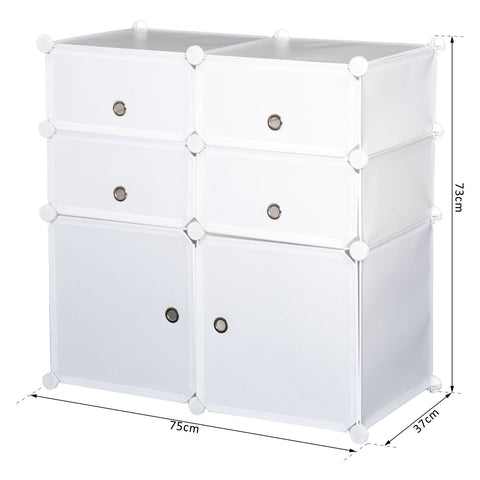 Rootz Cabinet Wardrobe - White - Steel, Plastic - 29.52 cm x 14.56 cm x 28.74 cm