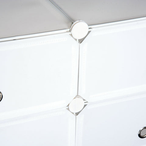 Rootz Cabinet Wardrobe - White - Steel, Plastic - 29.52 cm x 14.56 cm x 28.74 cm