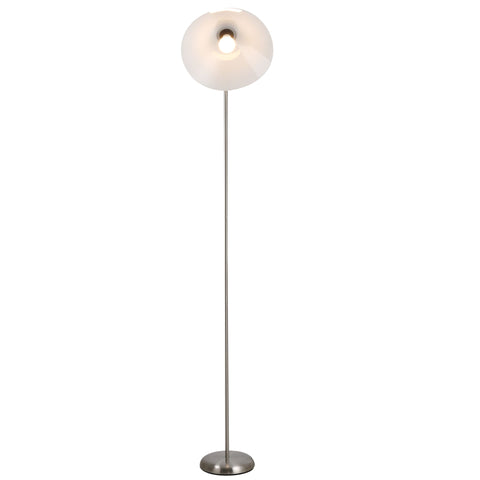 Rootz Floor lamp - Silver, White - Steel, Plastic - 13.77 cm x 13.77 cm x 70.86 cm
