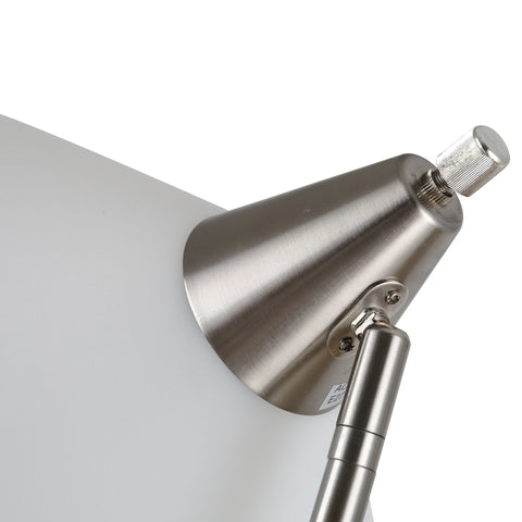 Rootz Floor lamp - Silver, White - Steel, Plastic - 13.77 cm x 13.77 cm x 70.86 cm