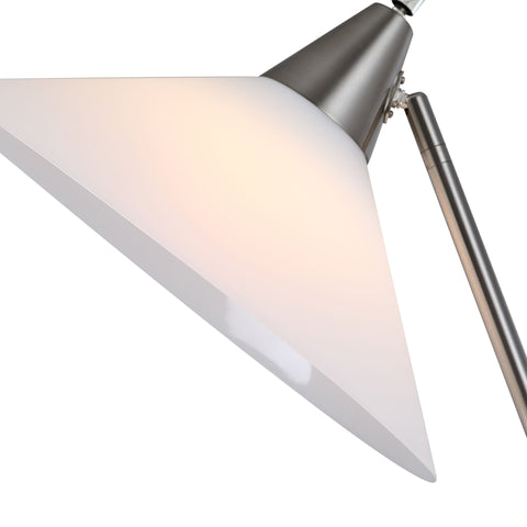 Rootz Floor lamp - Silver, White - Steel, Plastic - 13.77 cm x 13.77 cm x 70.86 cm