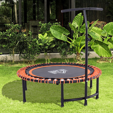 Rootz Trampoline Fitness - Black, Orange - Steel, Pp, Eva - 45 cm x 45 cm x 54.33 cm