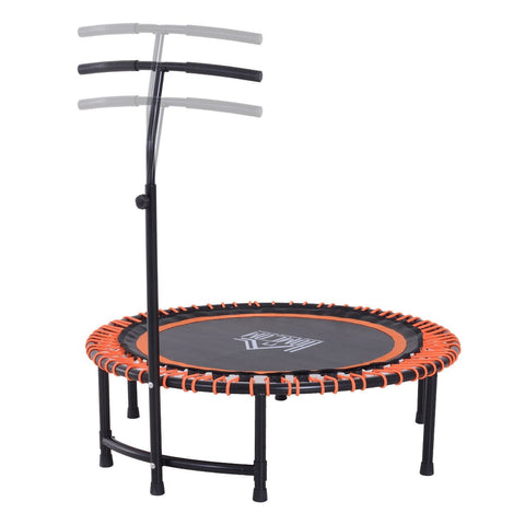 Rootz Trampoline Fitness - Black, Orange - Steel, Pp, Eva - 45 cm x 45 cm x 54.33 cm