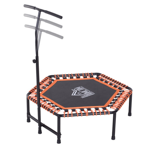 Rootz Trampoline Fitness - Black, Orange - Steel, Pp, Eva - 48 cm x 48 cm x 54.33 cm