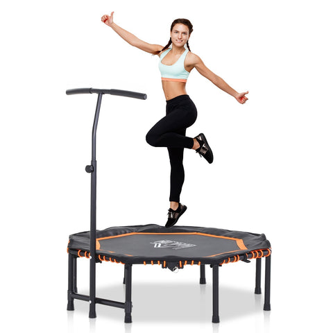 Rootz Trampolin Fitness – Orange, Schwarz – Stahl, PP, Eva – 48,03 cm x 48,03 cm x 48,03 cm