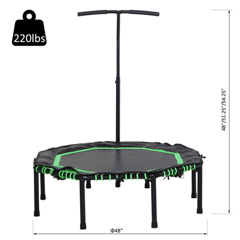 Rootz Trampoline Fitness - Green, Black - Steel, Pp, Eva - 48.03 cm x 48.03 cm x 48.03 cm