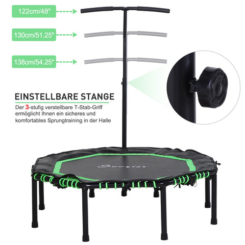 Rootz Trampoline Fitness - Green, Black - Steel, Pp, Eva - 48.03 cm x 48.03 cm x 48.03 cm