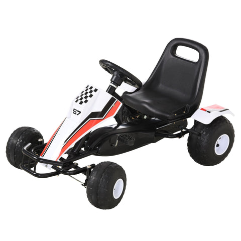 Rootz Go-Kart mit Pedal – Weiß – Stahl – 40,94 cm x 25,98 cm x 22,44 cm