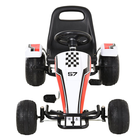 Rootz Go-Kart mit Pedal – Weiß – Stahl – 40,94 cm x 25,98 cm x 22,44 cm