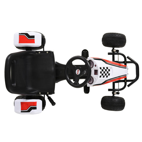 Rootz Go-Kart mit Pedal – Weiß – Stahl – 40,94 cm x 25,98 cm x 22,44 cm