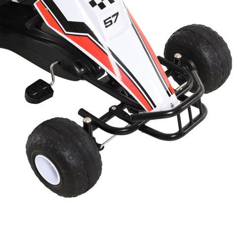 Rootz Go-Kart mit Pedal – Weiß – Stahl – 40,94 cm x 25,98 cm x 22,44 cm