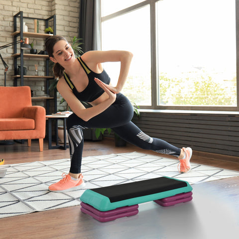 Rootz Step Board - Zwart, Groen, Paars - Pvc, Pp - 43.3cm x 15.74cm x 7.87cm