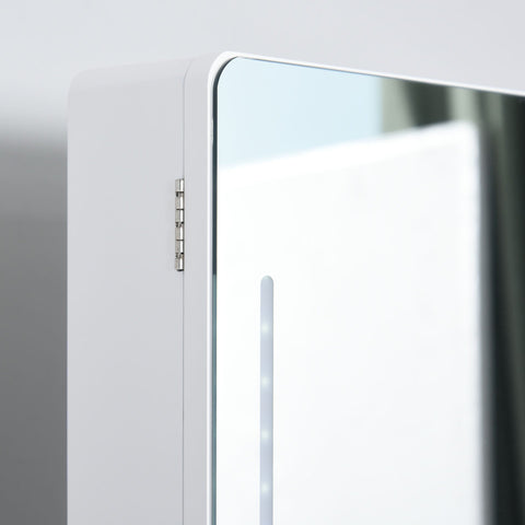 Rootz 2-in-1-Schmuckregal-Spiegelschrank – Weiß – Holzwerkstoff, Glas, Abs – 14,56 cm x 11,81 cm x 62,2 cm