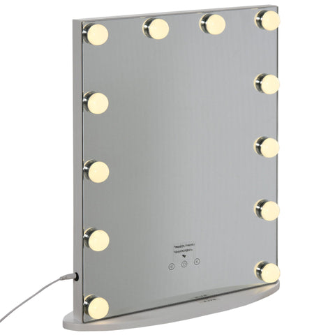 Rootz Schminkspiegel – Weiß – Holzwerkstoff, Glas – 16,33 cm x 5,31 cm x 20,07 cm