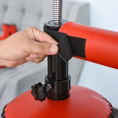 Rootz Staande Bokszak - Zwart, Rood - Pu, Pe, Hdpe - 34.64cm x 18.89cm x 80.7cm