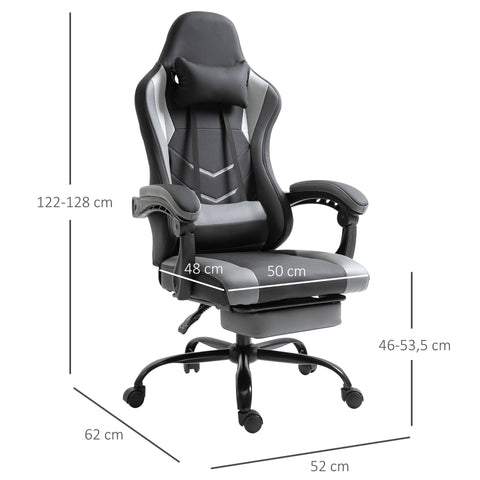 Rootz Gaming Chair - Zwart - Foam, Pu - 24,4 cm x 20,47 cm x 50,39 cm