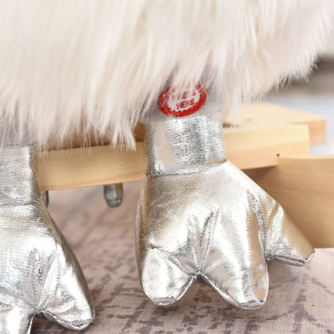 Rootz Kinderhobbelpaard - Wit, Grijs - Hout, Staal, Pluche - 23,62 cm x 12,99 cm x 23,22 cm