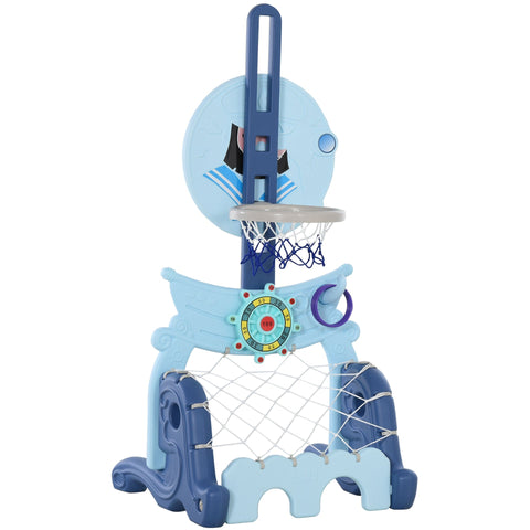 Rootz Thrace Basketball Stand Set 4-in-1 - Blue - Hdpe - 22.83 cm x 22.04 cm x 60.62 cm
