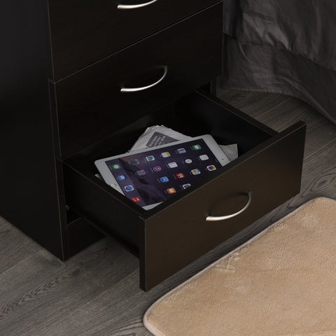 Rootz Nachtkastje Met 3 Laden - Zwart - Spaanplaat - 15.74 cm x 13.77 cm x 22.83 cm