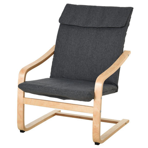 Rootz Relax Chair Fauteuil - Grijs - Linnen, Eucalyptus, Spons - 25,59 cm x 27,16 cm x 38,58 cm