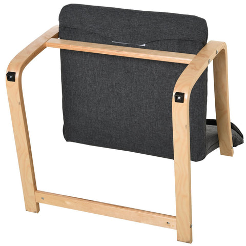 Rootz Relax Chair Fauteuil - Grijs - Linnen, Eucalyptus, Spons - 25,59 cm x 27,16 cm x 38,58 cm