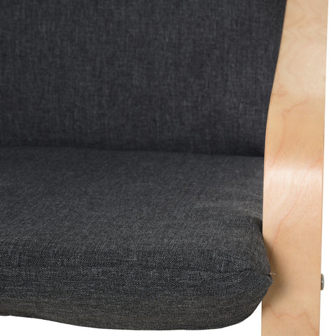 Rootz Relax Chair Fauteuil - Grijs - Linnen, Eucalyptus, Spons - 25,59 cm x 27,16 cm x 38,58 cm