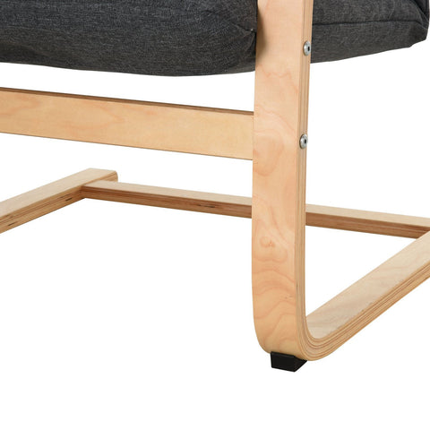 Rootz Relax Chair Fauteuil - Grijs - Linnen, Eucalyptus, Spons - 25,59 cm x 27,16 cm x 38,58 cm