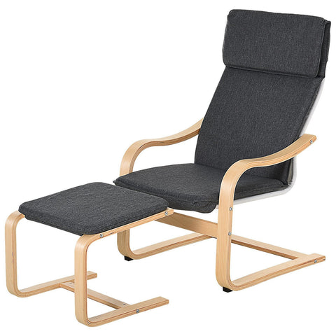 Rootz Relax Chair Fauteuil - Grijs, Naturel - Linnen, Eucalyptus, Spons - 26,37 cm x 30,7 cm x 38,58 cm