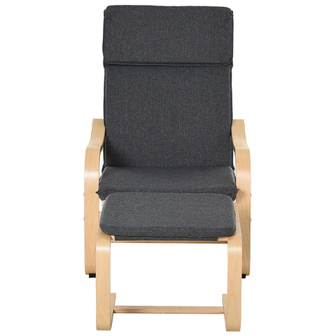 Rootz Relax Chair Fauteuil - Grijs, Naturel - Linnen, Eucalyptus, Spons - 26,37 cm x 30,7 cm x 38,58 cm