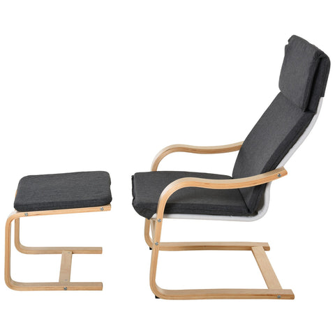 Rootz Relax Chair Fauteuil - Grijs, Naturel - Linnen, Eucalyptus, Spons - 26,37 cm x 30,7 cm x 38,58 cm