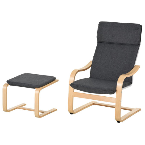 Rootz Relax Chair Fauteuil - Grijs, Naturel - Linnen, Eucalyptus, Spons - 26,37 cm x 30,7 cm x 38,58 cm