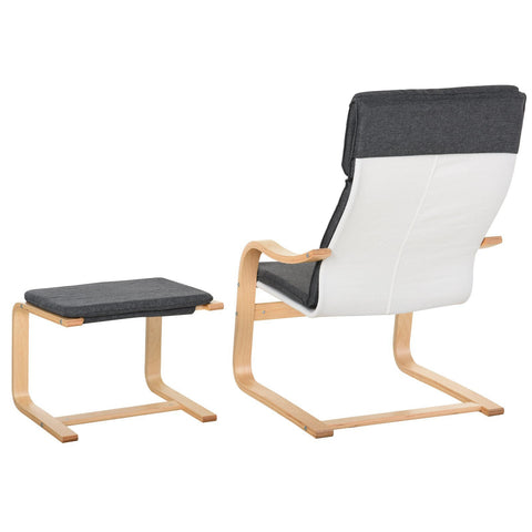 Rootz Relax Chair Fauteuil - Grijs, Naturel - Linnen, Eucalyptus, Spons - 26,37 cm x 30,7 cm x 38,58 cm