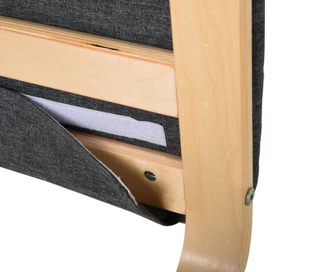 Rootz Relax Chair Fauteuil - Grijs, Naturel - Linnen, Eucalyptus, Spons - 26,37 cm x 30,7 cm x 38,58 cm