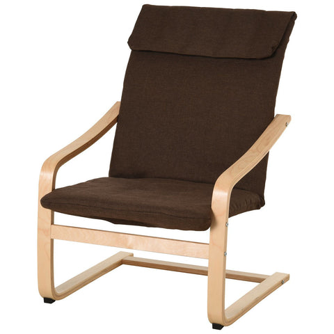 Rootz Relax Chair Fauteuil - Bruin - Linnen, Eucalyptus, Spons - 25,59 cm x 27,16 cm x 38,58 cm